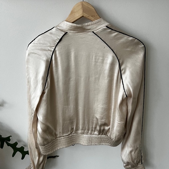 Silk-like Bomber Jacket - Picture 2 of 3